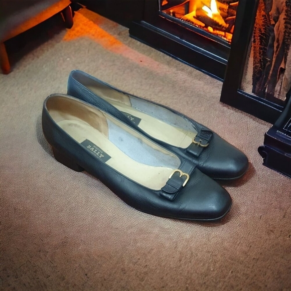 Bally Swiss - Shoes Pertisa Black Leather Size 10 - Picture 1 of 11